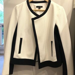Ann Taylor Black and White Cropped Jacket